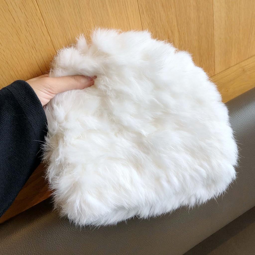 Upgraded Warm Rabbit Fur Hat For Women Winter Thermal Cozy Fashion Accessories