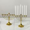 Candlestick Jewish Holder Hanukkah Decoration Menorah Wide Sturdy Base Candle for