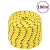 Vidaxl Sailing Linka, Yellow, 14 Mm, 100 M, Polypropylene