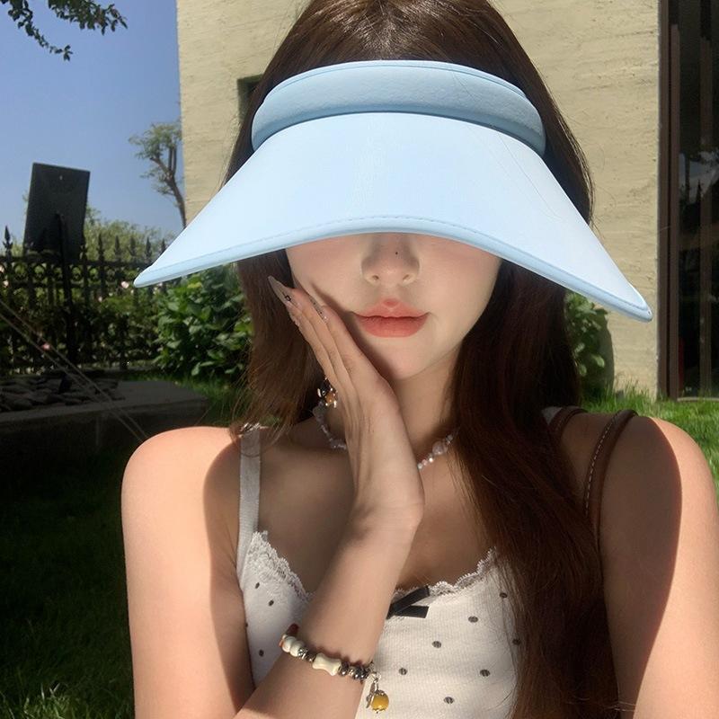 Summer Empty Top Sun Protection Hat Women'S Full Face Uv Protection Big Brim Sun Hat Outdoor Cycling Hat