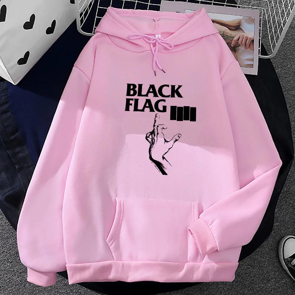 Punk Rock Band Black Flag Print Hoodies Street Grunge Casual Sweatshirts Autumn Fleece Clothing Male/female Hooded Pullover Tops