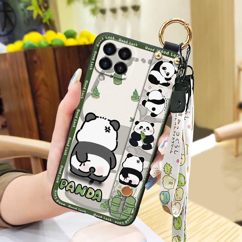Soft case Silicone Phone Case For Samsung Galaxy M33 5G Global/SM-M336B/DS/Jump2 Cartoon Protective Lanyard Wristband