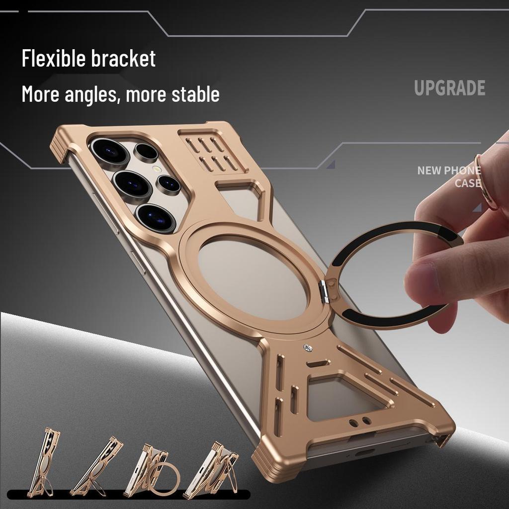 Samsung S25 Ultra / S24U Metal Magnetic Rotating Bracket Phone Case - Drop-Proof Design