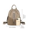 Trendy Women's Leather Backpack - Elegant Zipper Closure Commuter Bag