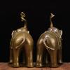 Antique Copper Ornament Yuanbao Ruyi Water Absorbing Elephant Home Office Desktop Gift Large Auspicious Fortun