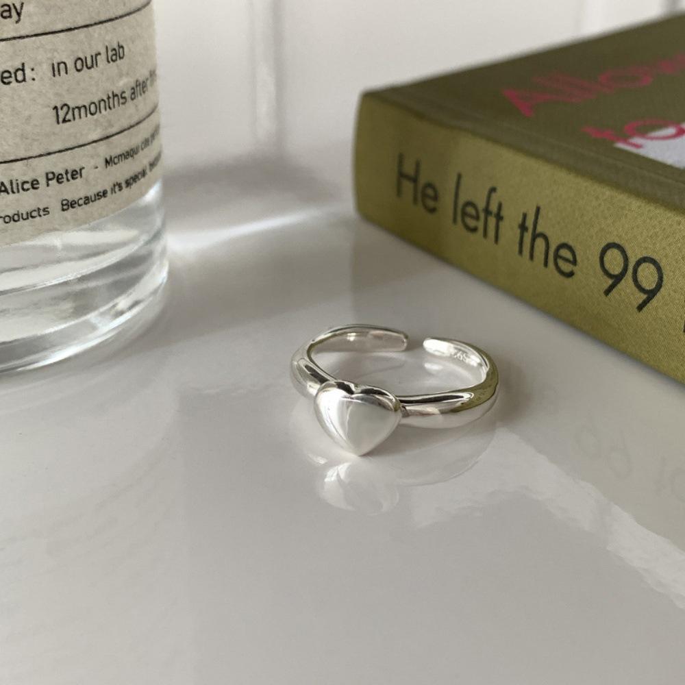 Koreanischer Stil 925 Sterlingsilber Damen Luxus Offener Stapelring