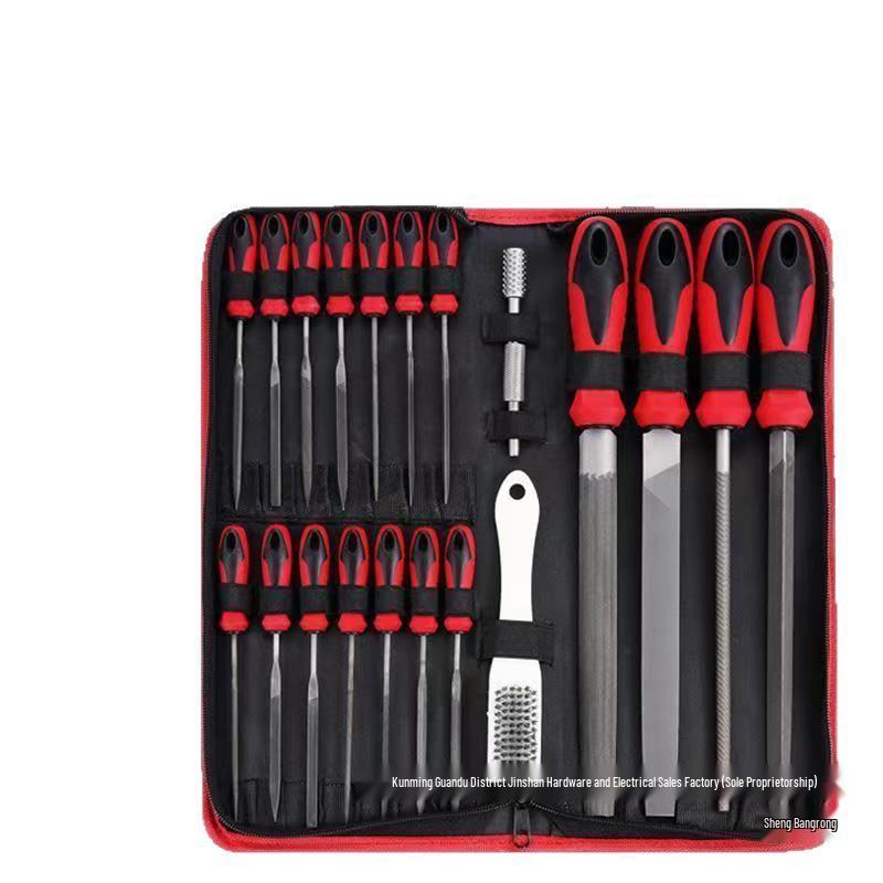 Steel File Set: Round, Half-Round, Flat, Triangular Metal Woodworking Grinding Tools