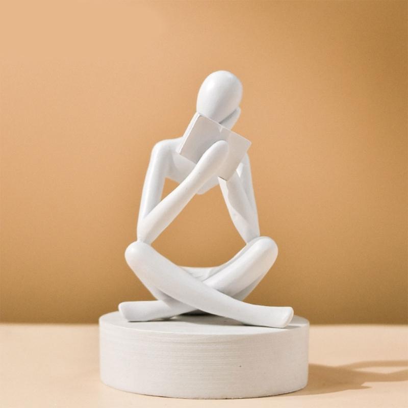Creative Reader Decors for Wedding Gift Reading Human Figurines Resins Statue Decorations for Hotel Lobby