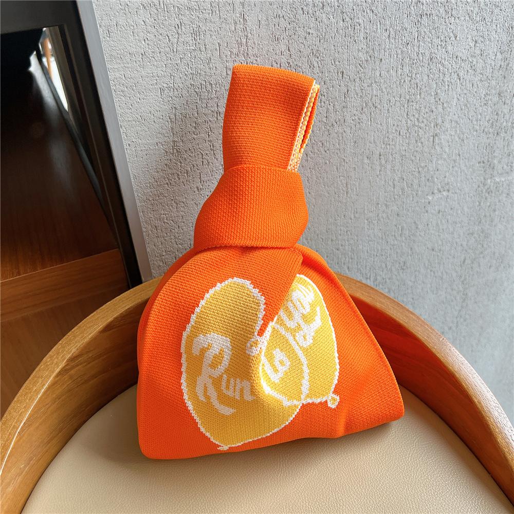 Knitted Mobile Phone Bag For Women In Spring And Autumn Cute Cartoon Versatile One Shoulder Diagonal Cross Bag Travel Coin Purse Small Handbag