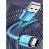 Braided Phone Chargers Cables USB C Fast Charge 3A Power Delivery 100W 480Mbps Data Transfer for Multiple Devices