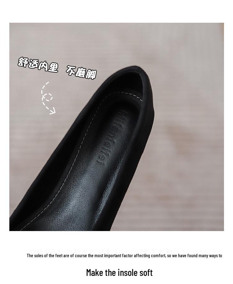 Damen Square Toe Chunky Heel Arbeitsschuhe - Bequemes Weiches Leder, Nicht Ermüdend für Lange Stehstunden, Ideal für Professionelle Bürokleidung