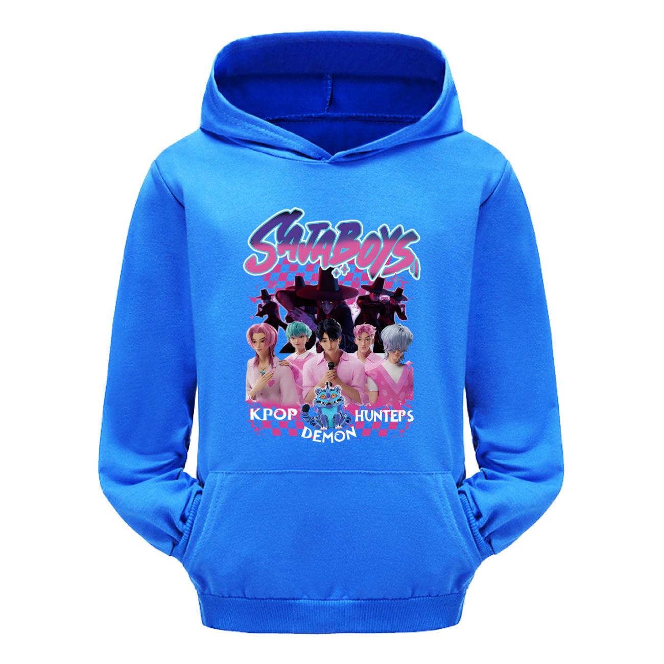 

Детские толстовки и свитшоты Kpop Охота на ведьм SATA BOYS Толстовка с сумкой Детская толстовка Повседневная 130 темно-синий