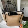 Borsa Tote Grande Capacità in Paglia Intrecciata da Donna Fatta a Mano Stile Etnico Casual da Spiaggia Borsa a Spalla 2026 Designer Traforata