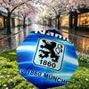 Custom Name Personalized 1860 Munchen football club Print Umbrella, Auto Open Close, 8‑Rib Sturdy Frame, Commute Camping Hiking Use, Birthday Gift