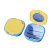 Retainer Case With Built-in Mirror Portable Denture Storage Box For Invisalign Aligners Braces Mouth Guard