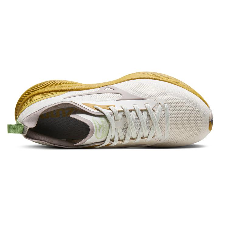 Mizuno Tênis de Corrida Unissex Wave Rider 28 Branco/Amarelo D1GH241704