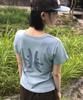 BOUNDARY Decalcomania Big Logo Back Print Short Sleeve T-Shirt [Sky Blue]