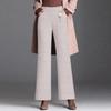 Women's Slimming High-Waisted Woolen Flare Pants, Autumn/Winter 2026 Collection - Stylish, Straight-Leg Design