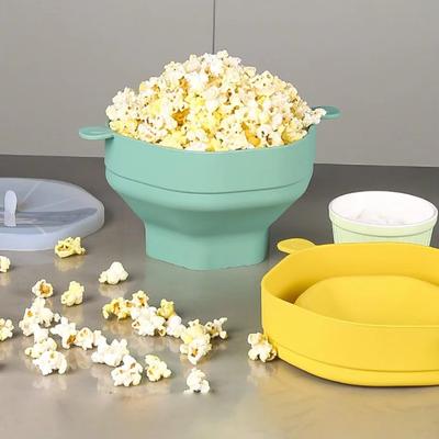 Silicone Popcorn Maker Popper Collapsible Microwavable Bowl Hot Air Popper Popcorn Bowls for Family Movie Night Christmas