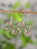 1 Pair Earrings, Vintage Painted Heart, Clover, Four-Leaf Clover Pendant Earrings, Women Double-Sided Earrings, Gift