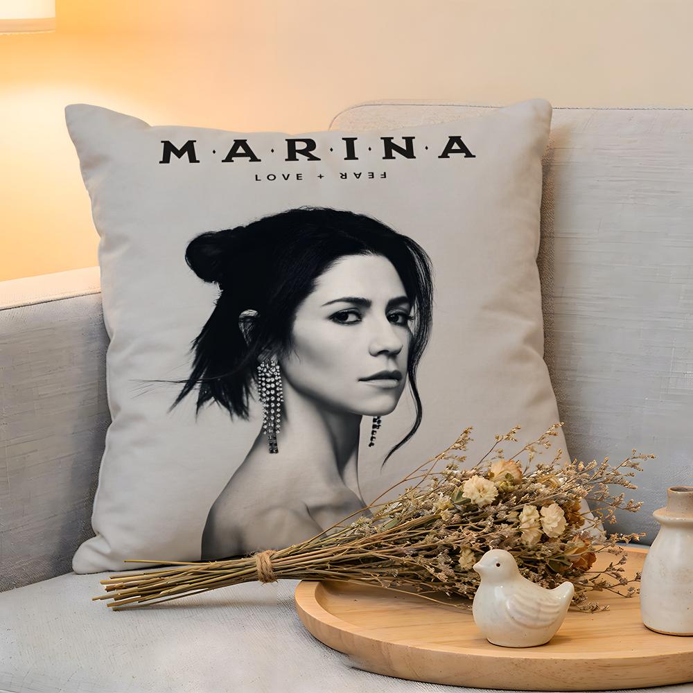Cushion Cover  Linen  SkinFriendly Soft Decorative Case for Sofa Home Decor Music Album MMarina and the diamonds Pillow cover