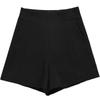 2026 Lockere Damen-Shorts Frühling Sommer Lässig Hohe Taille A-Linie Shorts Einfarbige A-Linie Weiter Bein Chiffon-Shorts Schicke Dame Schwarz Weiß Anzug-Shorts