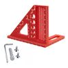 Precision Carpenter Square & Hole Scribing Ruler | 22.5-75° Measuring Tool with Angle Pin, Plastic Material