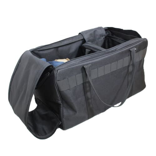BIGMAN Double Zip Tool Bag, Volume 52, BMB-08, Durable Black Fabric Tool Bag for DIY and Outdoor Use, Model Number: 4962308193296