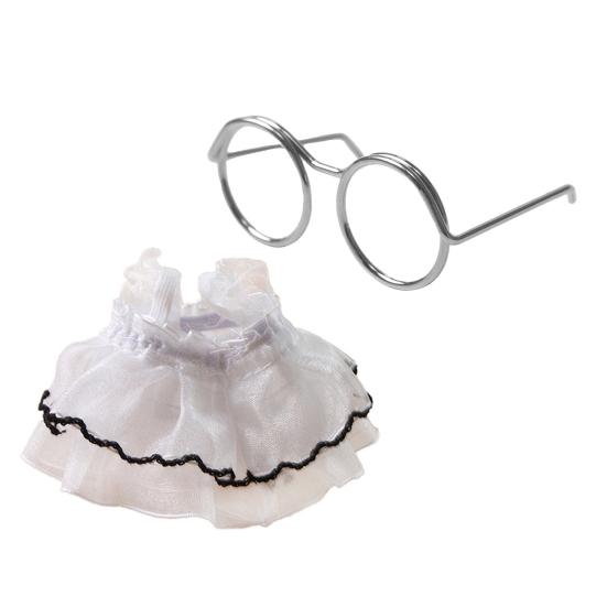 1 Set Süße Hamsterkostüme Mini-Prinzessinnenkleid Und Runde Metallbrille Eichhörnchen Verkleidungsoutfit für Kleine Haustiere Tägliche Kleidung Foto Requisiten