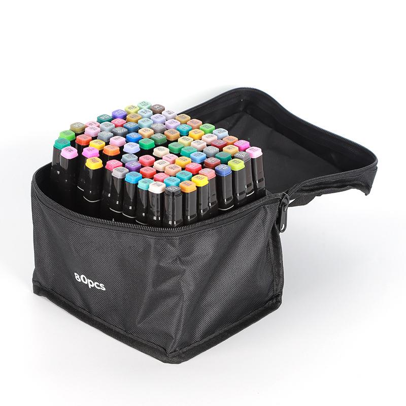 24-168Colors Dual Tip Art Markers Set, Alcohol Markers for Adult Students, Professional Sketch Pens for Drawing/Sketching/Manga