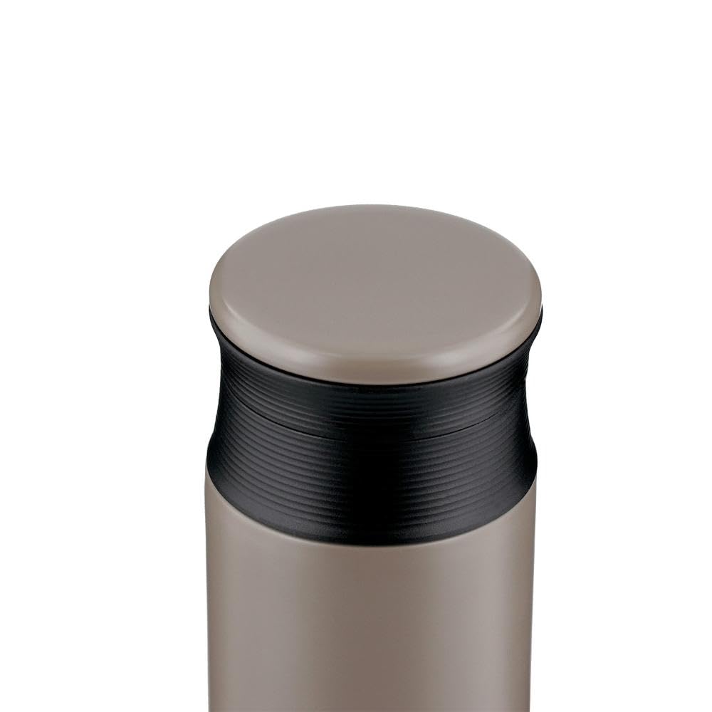 Bestco Mug Screw Vacuum Stainless Stainless Steel Cafe Bottle Bottle, Top, 500ml, Cold/Hot Insulated, Double-Layered Walled, Brown, Steel, NQ-354,