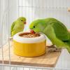 Ceramic Parrot Paw Grinding Bowl Wide Mouth Wear-Resistant Hamster Water Bowl Anti-Spill Non-Slip Bird Feeding Dish Aviary