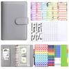 A6 Macaron PU Leather Zipper Budget Notebook with Detachable Loose-Leaf Pages