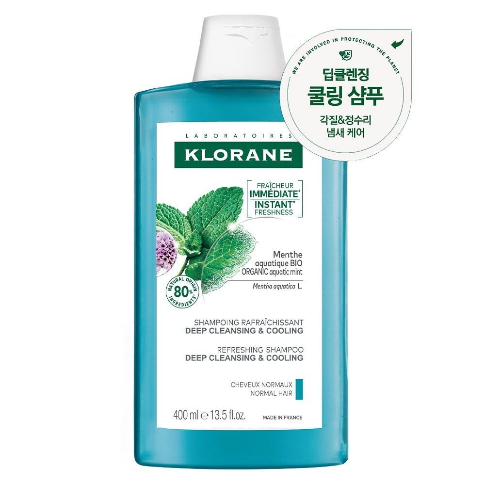 Klorane Aquamint Deep Cleansing & Cooling Shampoo 400ml 1 Pcs