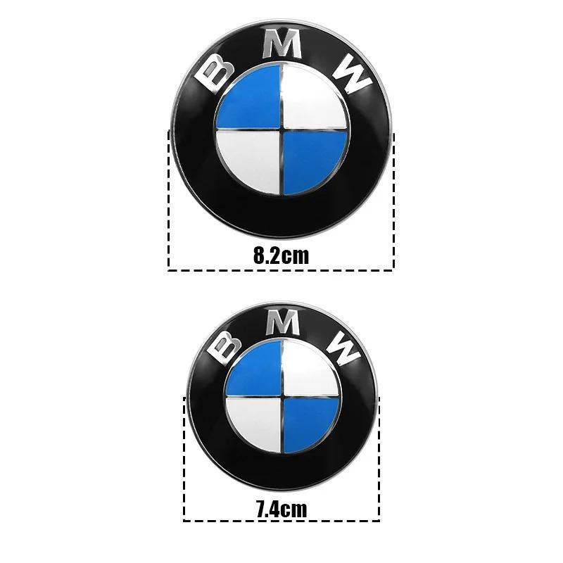 BMW M Car Logo Emblem 1/2pcs 82mm 74mm Compatible with E46 E36 E34 F10 E90 F30 E60 F30 E53 E30 E92 for Front Hood And Rear Trunk fsdf08