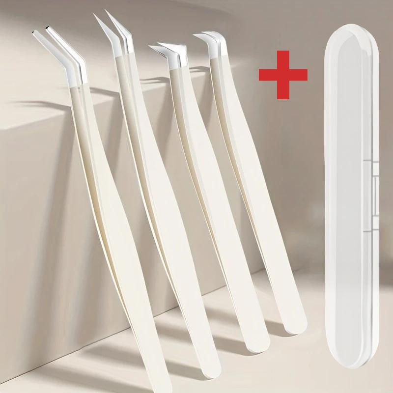 1 Pcs Eyelashes Tweezers Stainless Steel Superhard Tweezers High Precision Anti-static Tweezers for Eyelash Extensions