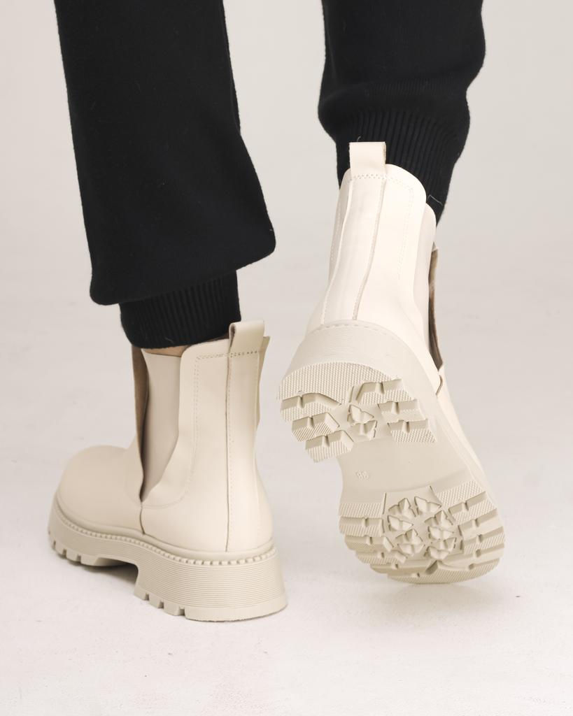 Stivaletto Chelsea Teona 421 36 in pelle latte