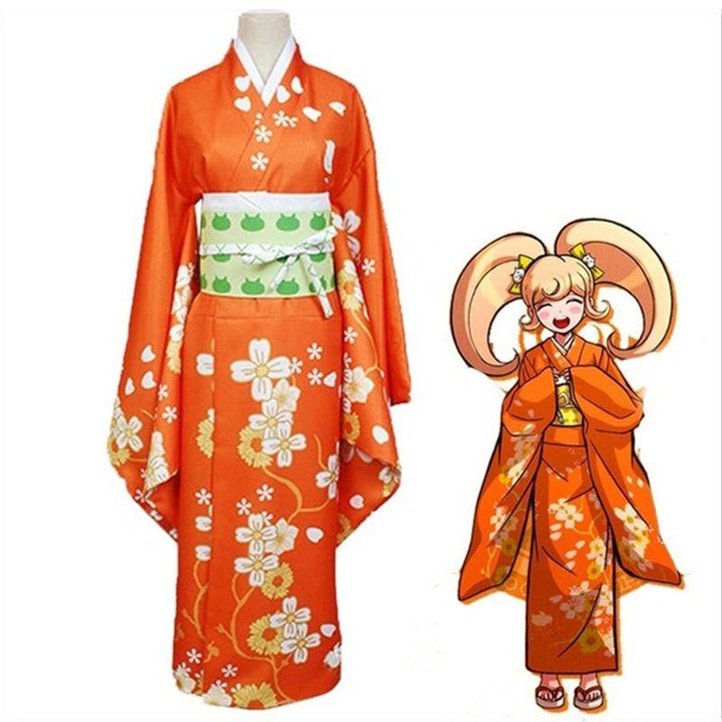 Exquisite Danganronpa 2 Hiyoko Saionji Cosplay Costume Kimono Halloween Fullset