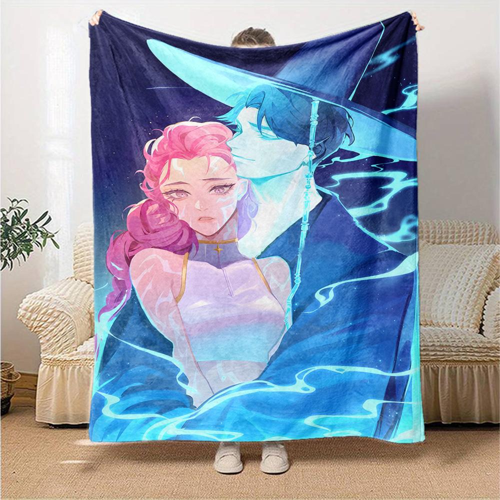 1pc KPop Demon Hunters RUMI8 Blanket, Gift, for Men and Women, Soft Blanket, Good for Sofa Bed Couch Travel, Lightweight Flannel Blanket