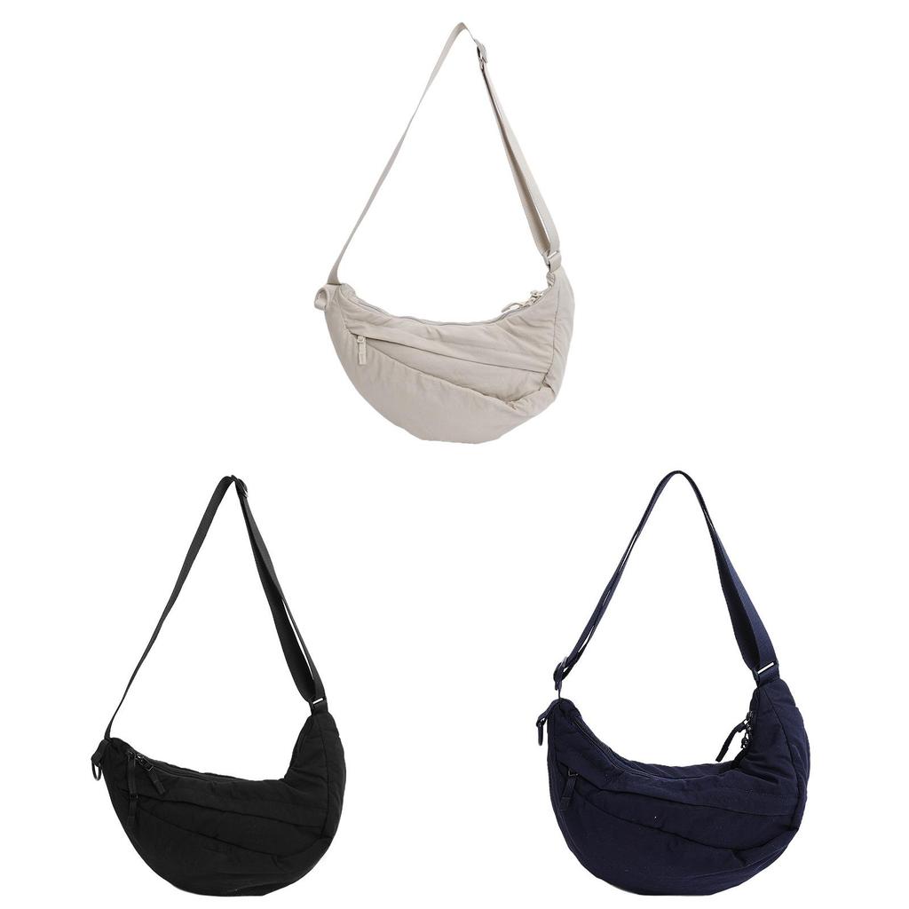 Sac à Bandoulière en Nylon Style Urbain Avec Fermeture Éclair Pour un Usage Quotidien Décontracté