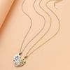 Stainless Steel Heart Shaped Best Friends Sisters Split Two Piece Pendant Necklace