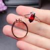 18K White and Rose Gold Plated Marquise Ring for Women, Adjustable 925 Silver Setting