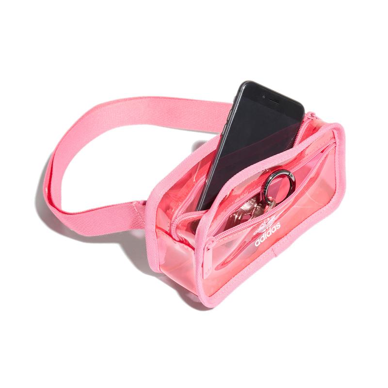 Adidas Originals Polyurethane PU Bonded TPU Fanny Pack Regular Unisex Half Neon Pink Adidas H50996