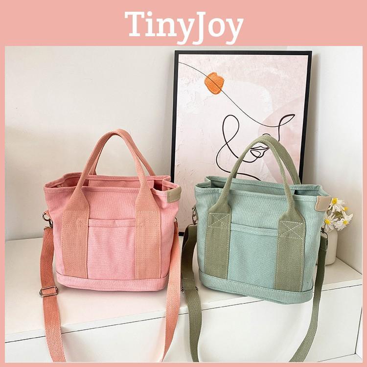 Japanese Canvas Tote Bag For Women With Multiple Compartments Casual Daily Use
