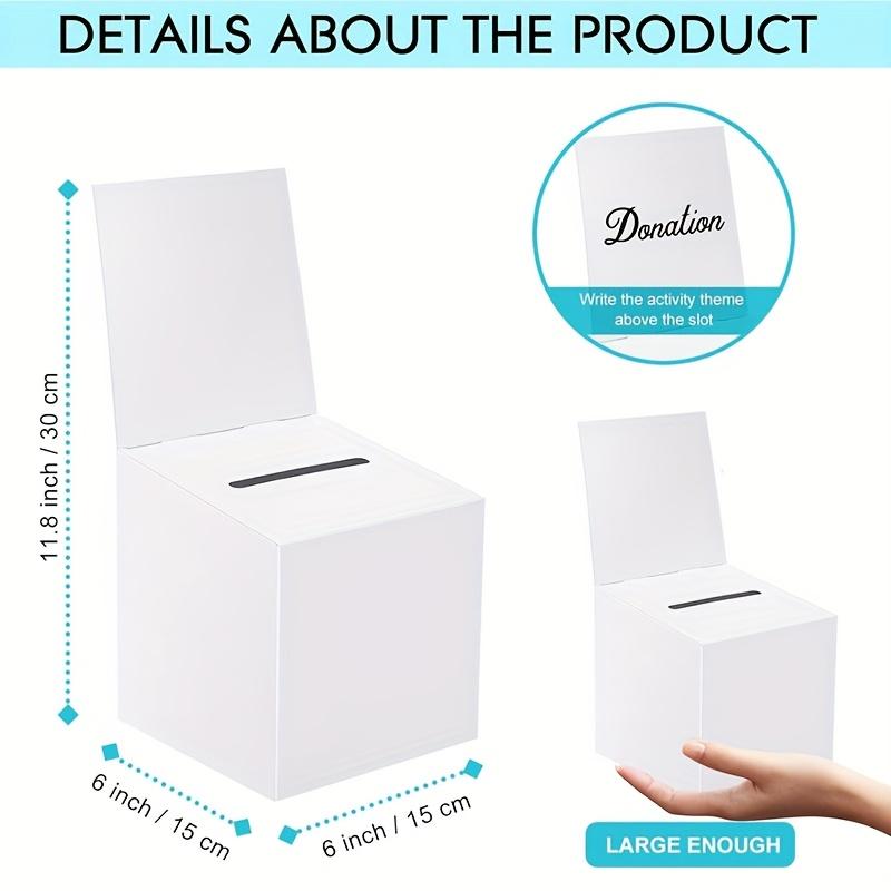 WTEMPO DIY Foldable Paper Boxes Portable Easy To Install Graduation Gather Event Festival Lottery Boxes Voting Boxes Suggestion Boxes Donation Boxes