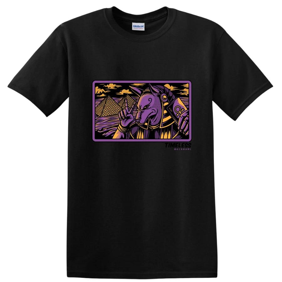 Egyptian Anubis Dog T Shirt Vintage Graphic Art w/ Pyramids and Peace Tee XL