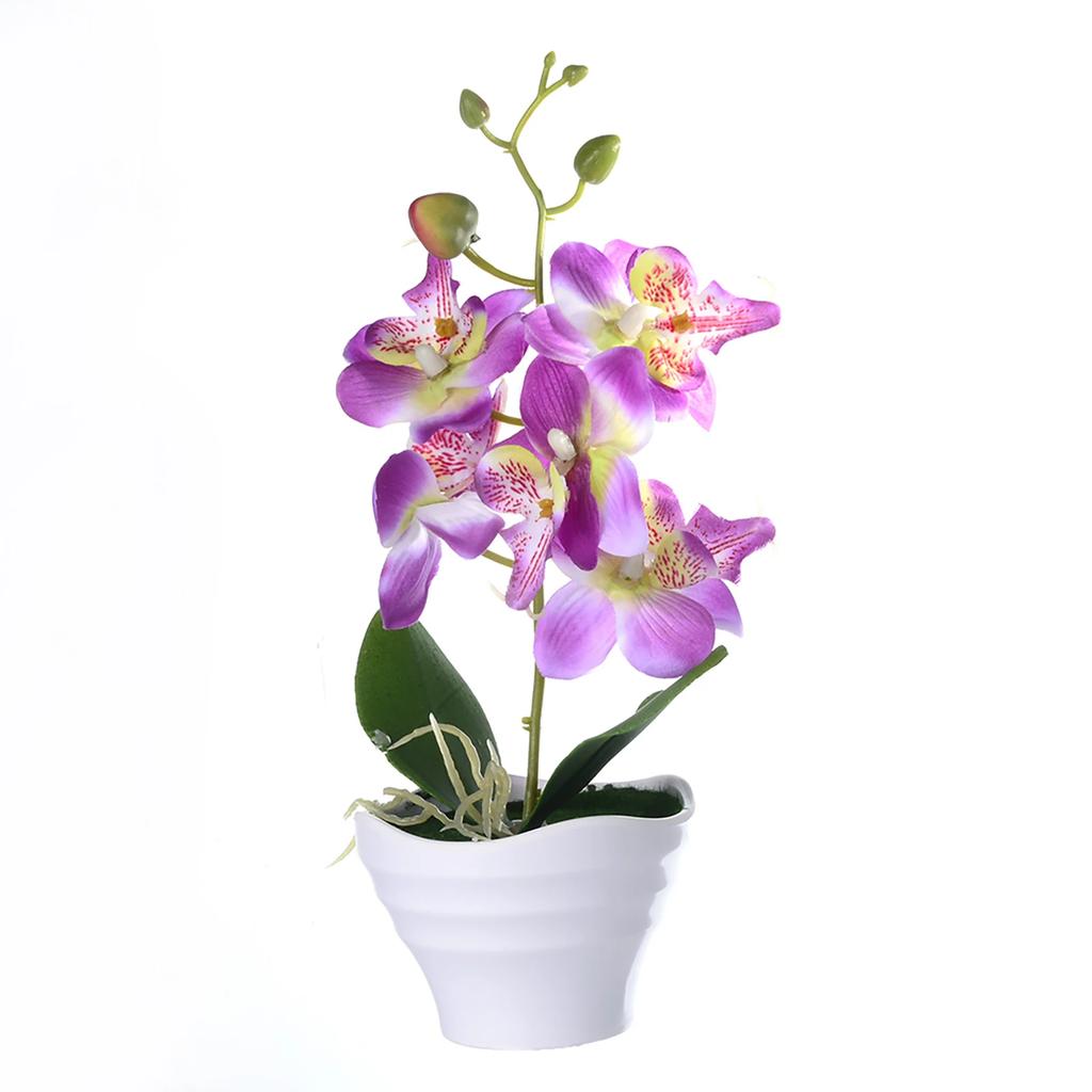 Künstliche Bonsai-Orchideenblüten Künstliche Blume 1 Stück ABS 27 cm Höhe Künstliche Phalaenopsis Heimdeko Blumendekoration