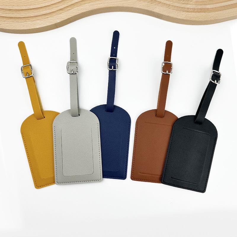 PU Leather Luggage Tag & Anti-lost Boarding Pass Holder with Logo