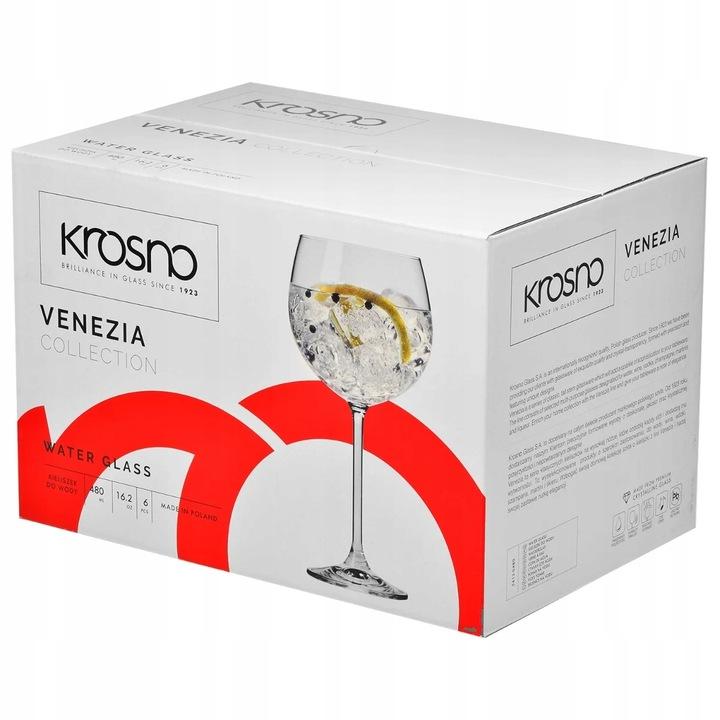 Kieliszki Venezia Krosno Do Wody Drinków Aperol Gin&Tonic 6Szt Do Aperola