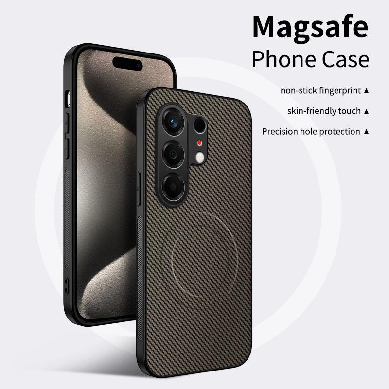 For Tecno Camon 50 Case Soft Silicone PC+TPU Carbon Fiber Texture Magnetic Protective Back Cover For Tecno Camon 50 Shell Bumper